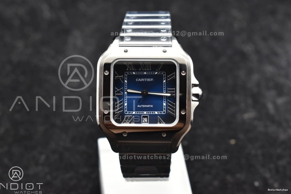 BVF V SS Blue Dial SmartLinks on 9015 de Colorful 1047 Santos 1:1 Cartier MIYOTA Edition SS Best 40mm Bracelet 1005